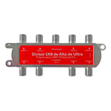 Divisor De Antena 8 Saídas 5-2400mhz Antena Coletiva Bedin Cor Prateado