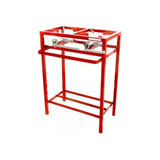 Anafe Industrial 2 Hornallas Gas Foco 20000 Cal 80cms Rojo