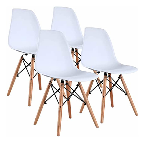 Set De 4 Sillas Eames Paris Para Comedor Colores