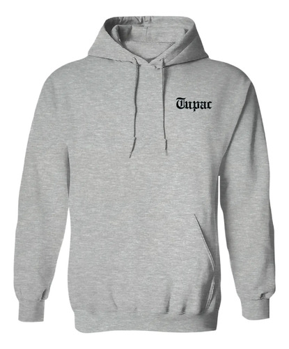 Sudadera Con Gorro Bordado Tupac Letras Goticas Rap Musica