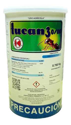 Tucan 3 700 Gr Polvo Controla Gusano Hormiga Ninfas PuLGón