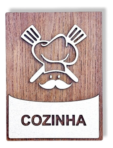 Placa Decorativa Cozinha Indicativa Em Mdf 3mm Alto Relevo