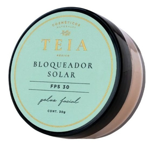 Bloqueador Facial En Polvo Spf 30 Teia Cosméticos Tono Medio