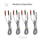 Kit 4 Cables Para Electroestimulador Plug 6.5mm A Aguja 2mm