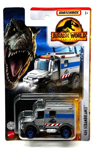 Jurassic World Matchbox Scrambulance 4x4 Escala 1:64