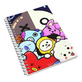 Bt21 Negra Musica Kpop Libreta De Dibujo Pasta Dura