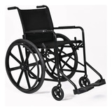 Cadeira Rodas Simples E Barata Em Aço - Dobrável Até 90kg 