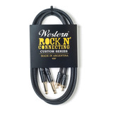 Cable Audio Mallado Western - 2 Rca A 2 Plug 1/4 - 1,5mts