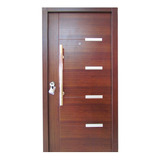 Puerta Multianclaje Seguridad Exterior Simil Madera 2050x960