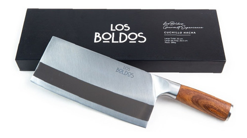 Cuchillo Hacha - Los Boldos - 32 Cm Largo. Peso Total 420g Color Acero