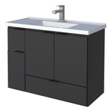 Mueble Para Baño En Madera Orquidea Colors 80 Negro 102463