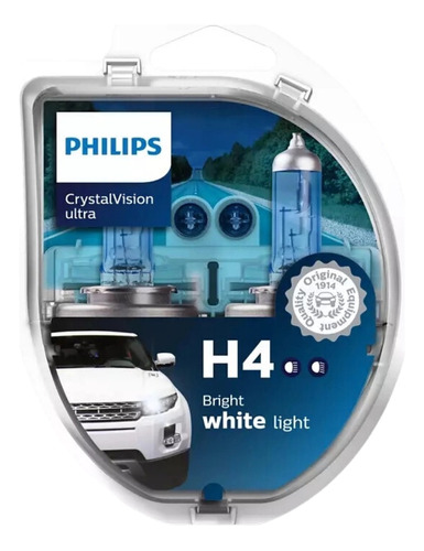 Lâmpada H4 Super Branca Crystalvision Ultra - Philips