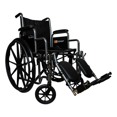 Silla De Ruedas Con Descansa Pies Y Eleva Piernas Plegable Color Negro | Envío gratis