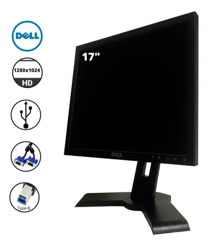 Monitor Dell 17 Polegadas Quadrado C/ Base Ajustável Dvi Vga