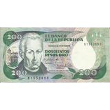 Colombia 200 Pesos Oro 1 Abril 1983. (imprenta Bogotá)