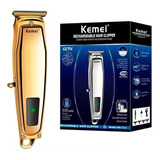 Maquina Patillera Trimmer Kemei Km-1312 Recargable Gold