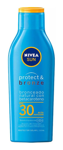 Protector Solarloción Niveasun Fps30+ Protect & Bronze 200ml