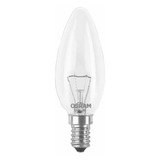 120 Pack. Foco Tipo Vela B35 40w 125 E14 Claro. Osram