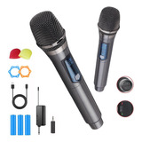 Micrófono Inalámbrico Karaoke 2pc Con Receptor Recargable