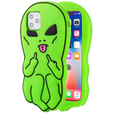 Funda Verde Para iPhone 11 Diseno De Alien