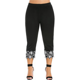 Leggings Deportivos Capris De Cintura Baja Tallas Grandes Pa