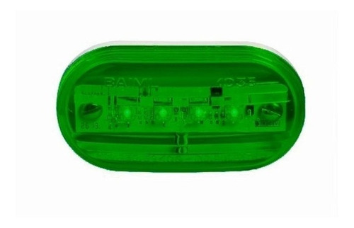 Kit X 4 Faro Electronico Oval Chico 4 Led 12v / 24v Verde