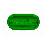 Kit X 4 Faro Electronico Oval Chico 4 Led 12v / 24v Verde