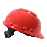 Casco De Seguridad Rojo Ingeniero Obra Construccion