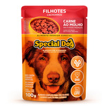 Alimento Special Dog Premium Especial Para Cão Filhote Todos Os Tamanhos Sabor Carne Ao Molho Em Saco De 100g