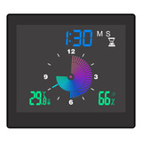 Reloj De Pared Digital Baño Lcd Temp/hum Dual Alarma