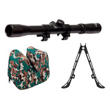 Luneta Carabina Rossi Dione 4x20 + Bipé + Sandbag Camo Verde