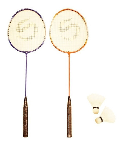 Kit Badminton Sixzero 2 Raquetas + 2 Plumas + Funda 