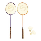 Kit Badminton Sixzero 2 Raquetas + 2 Plumas + Funda 