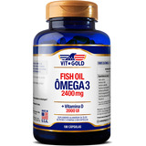 Omega 3 2.400mg Com Vit D3 2000ui Vitgold 100 Cáps Importado