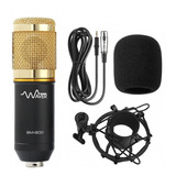 Microfone Waver Bm-800 Dourado + Phantom Power 110v + Nfe