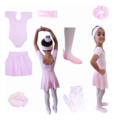 Uniforme De Ballet Infantil Juvenil Kit Completo 