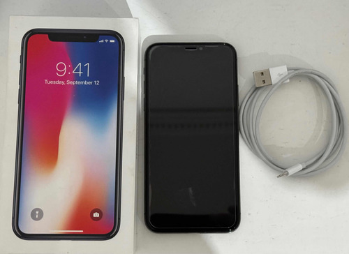 iPhone X 256gb+caja Original+cable Cargador+vidrio+fundas