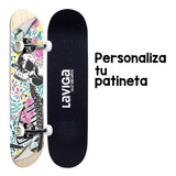 Patineta Skate Tabla Con Lija Calcomanias Personalizadas  