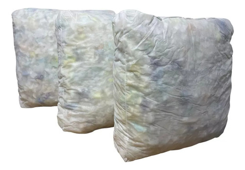 Pack X3 Rellenos Almohadones 60x60x10 Copos De Goma Espuma