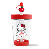 Vaso Tapa Tag Y Popote Hello Kitty 535ml Sanrio Miniso