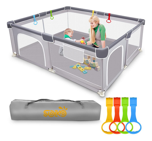 Baby Playpen 71×59, Extra Large Play Pen Playard For.