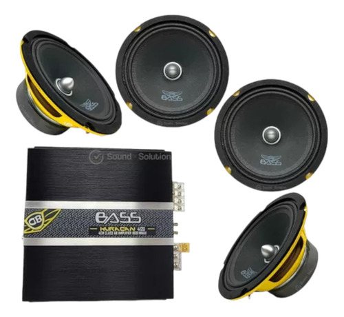 Paquete Db Bass Amplificador Huracan4120+ 4 Medio Amarela6.5