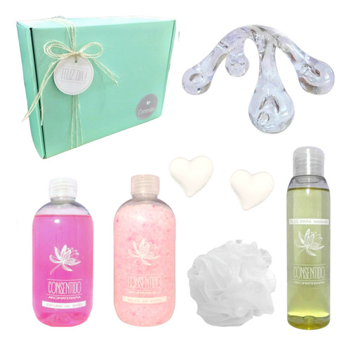 Kit San Valentín Amor Enamorados Parejas Masajes Rosas N70