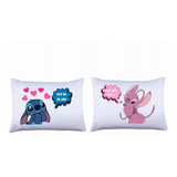 Kit Fronhas Personalizada Stitch E Angel  Faz Um Pix