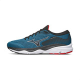 Tênis Masculino Mizuno Wave Falcon 4 Cor Azul/preto/branco/vermelho - Adulto 41 Br