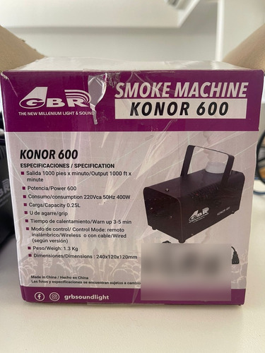 Maquina De Humo Konor 600w Solo Se Uso Una Vez Como Nueva