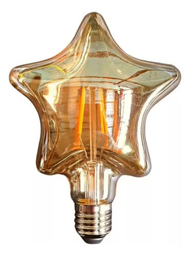 Ampolleta Led Vintage Estrella 4w Ámbar 2700k + Garantia