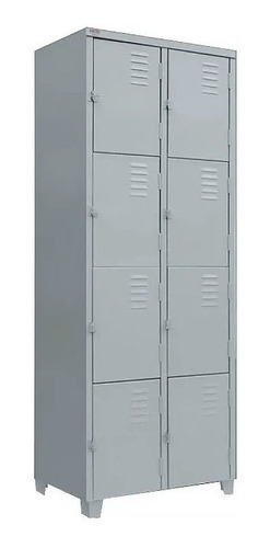 Roupeiro De Aço Locker 8 Portas Pequenas 198x62x40 Chapa 26