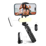 Estabilizador Gimbal Selfie Stick Con Luz Led Para Celular