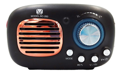 Bocina Recargable Bluetooth Vintage Inalambrica Radio Fm